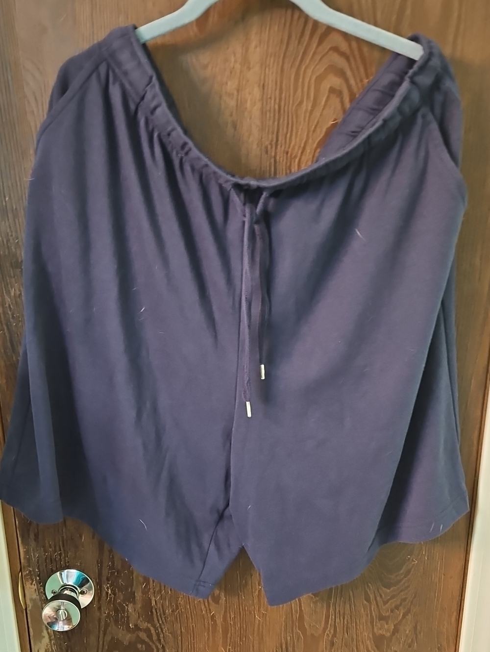 Woman Within Navy Blue Drawstring Waist Skirt